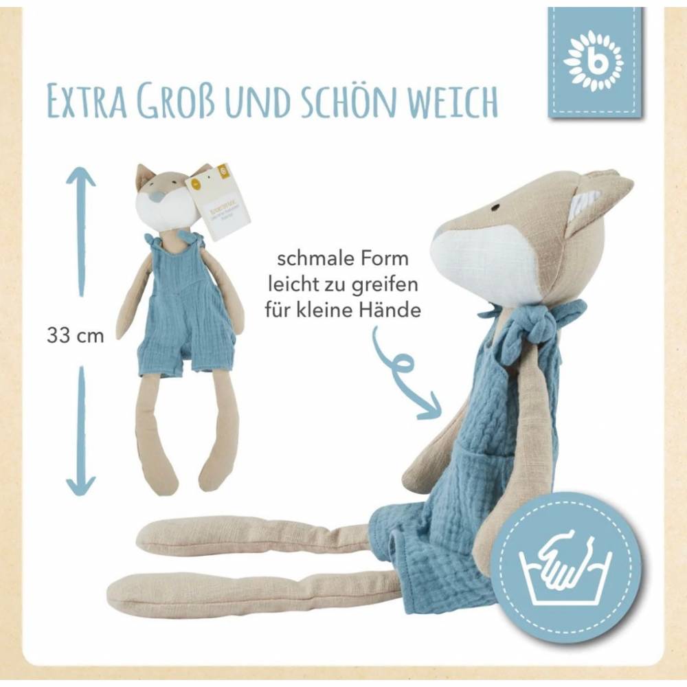 Kuscheltier Fuchs personalisiert mit Name / Kinder Geschenk Puppen / Stofftier mit Name / personalisiertes Kindergeschen Bild 4