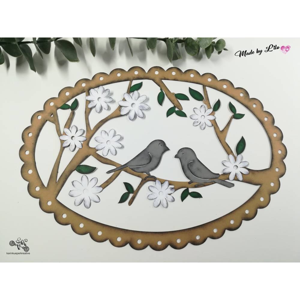 Plotterdatei & Lasercutter: 3D-Druck Fensterdekokranz Vögel – SVG, STL, DXF & mehr Bild 3