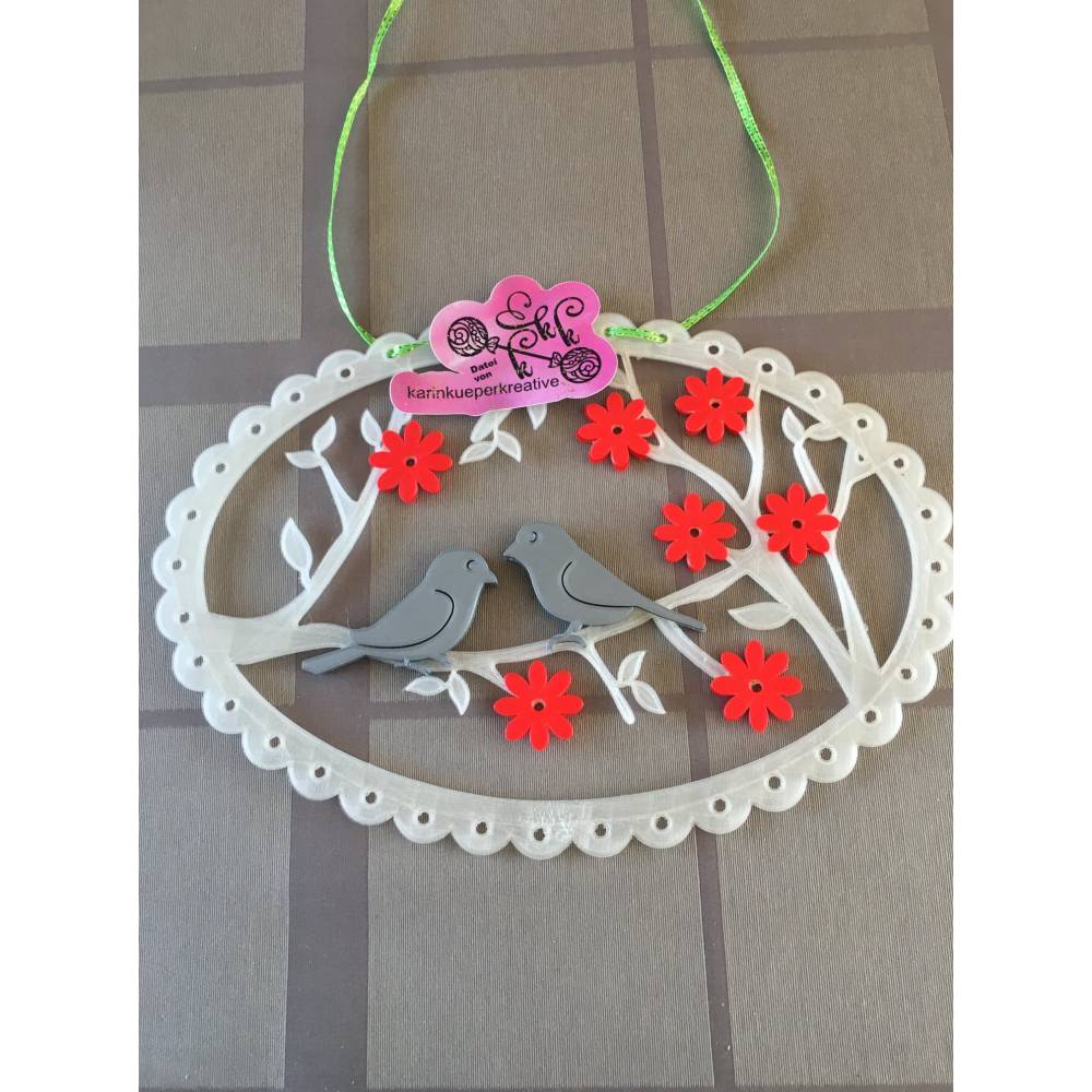 Plotterdatei & Lasercutter: 3D-Druck Fensterdekokranz Vögel – SVG, STL, DXF & mehr Bild 6