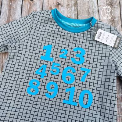 Zahlenshirt für Erstklässler Gr. 122 Matheheft Geschenk zur Einschulung
