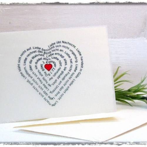 Karte Hohelied der Liebe Bibel Thema Liebe zur Hochzeit oder Valentinstag
