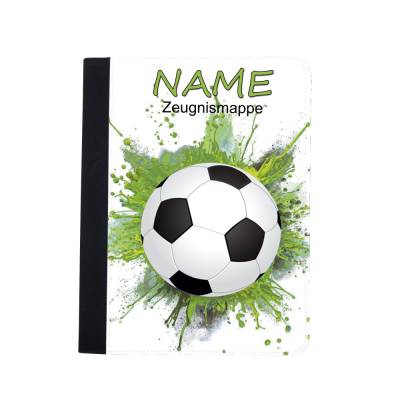 Fußball Zeugnismappe personalisiert | Zeugnismappe Jungen | Zeugnismappe mit Namen | Urkundenmappe Fussball