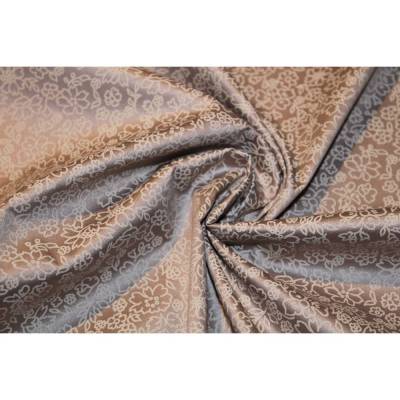 14,30 EUR/m Dirndl-Stoff Blümchen creme auf beige braun Baumwollsatin