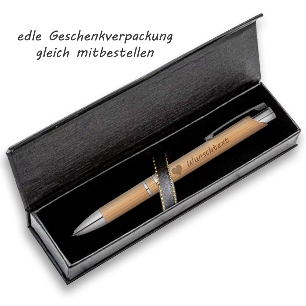 Kugelschreiber personalisiert | Bambus Kugelschreiber mit Gravur 20 Stck |  Kugelschreiber aus Holz