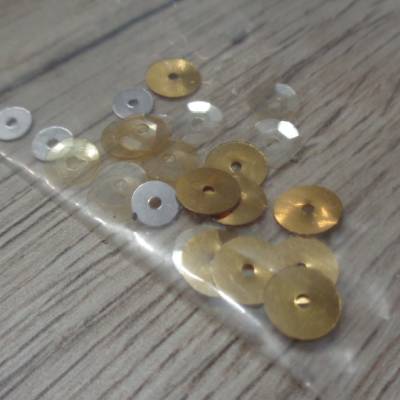 Pailletten kleines Set zur Weiterverwendung Upcycling nicht neu :-) gold silber durchsichtig