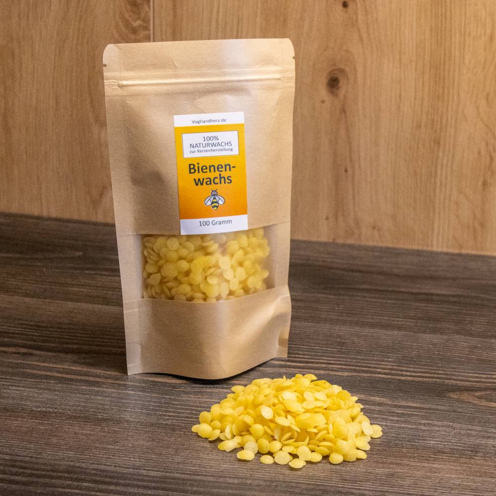 DIY-Set mit 100g Bienenwachs „Natürliche Kerzen selbst gießen“