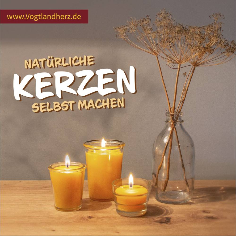 DIY-Set mit 100g Bienenwachs „Natürliche Kerzen selbst gießen“