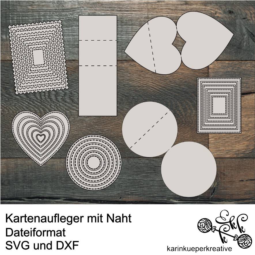 Plotterdatei Kartenaufleger mit Naht Bild 1