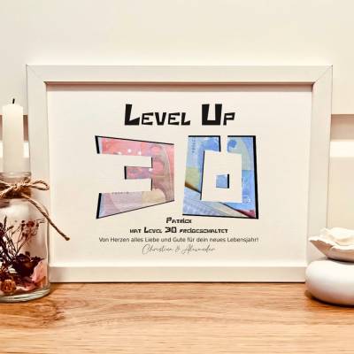 Geldgeschenk personalisiert zum 30. Geburtstag Mann – Retro Gaming Geschenk mit Namen