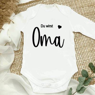 Schwangerschaft verkünden Baby Body Geschenk für Papa | Oma | Opa | Tante | Überraschung Schwangerschaf