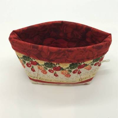 Utensilo, Stoff-Körbchen, Brot-Brötchen-Korb Rosen