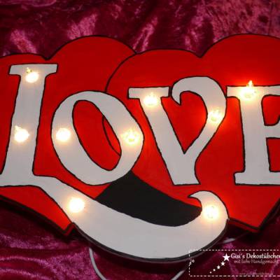 Schlafzimmerlampe Love mit LED