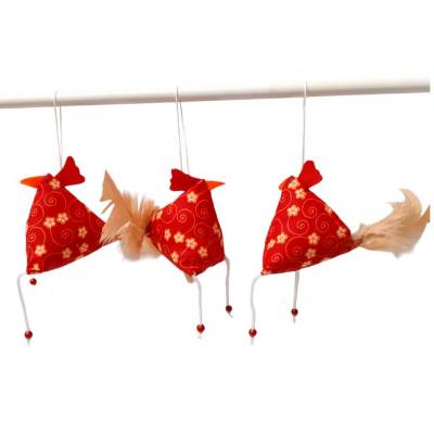 3-er Set "Verrückte Hühner", Osterhühner zum Aufhängen 
