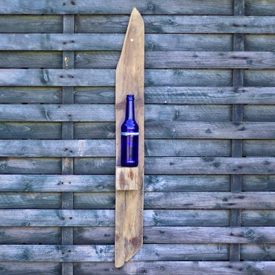 Treibholz als Regal, Dekoration für die Wand mit Vase, Wohndeko, Flasche als Wanddeko, nachhaltige Geschenkidee, origine