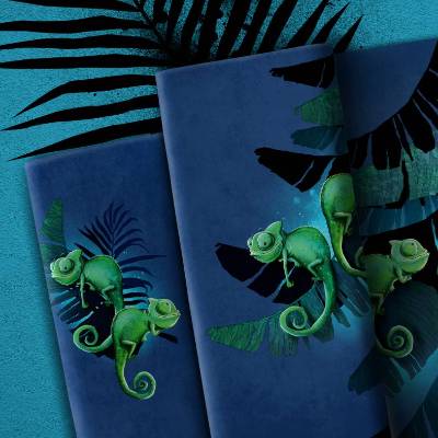 Baumwolljersey Panel Into The Wild Chamäleon by Thorsten Berger