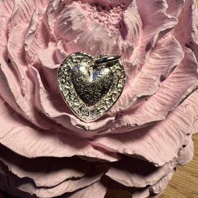 Silberherz aus 999 Silber mit tollem Muster, Geschenk für Muttertag oder Valentinstag