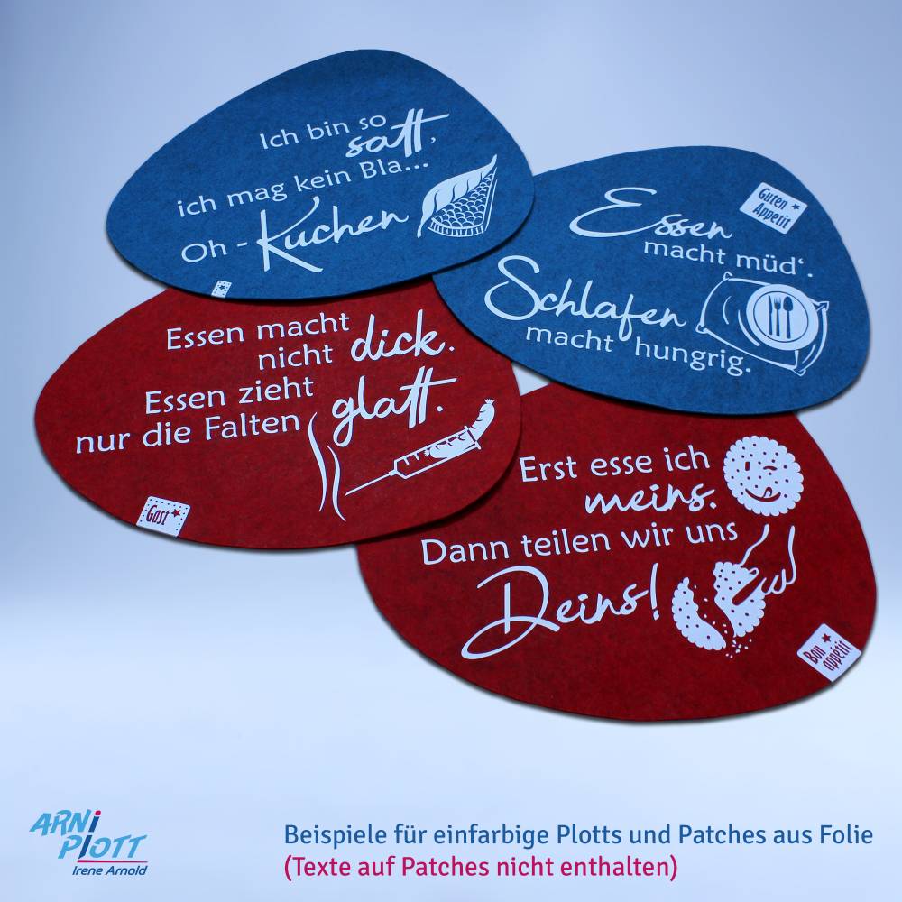 Plotterdatei – Lustige Sprüche Filz Platzsets / Tischsets – Geburtstag, Gartenparty, Geschenk Camping Bild 2