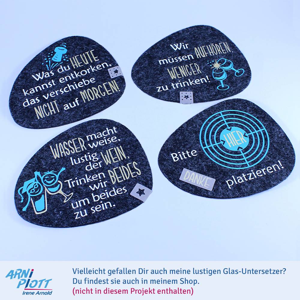 Plotterdatei – Lustige Sprüche Filz Platzsets / Tischsets – Geburtstag, Gartenparty, Geschenk Camping Bild 7