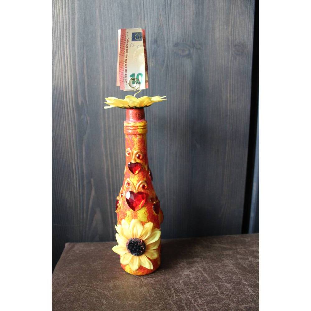 Geldgeschenk Notizhalter SONNENBLUME Geschenk zum Valentintstag Geburtstag Hochzeitstag Jubiläum Jahrestag Muttertag