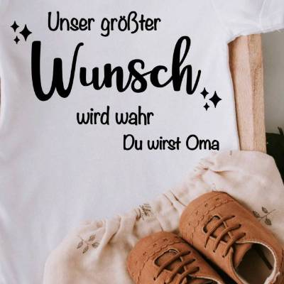 Du wirst Oma / Schwangerschaft verkünden | Wunder werden wahr | Baby Body Du wirst Papa Wunder Überraschung | Geschenk