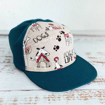 6-Panel-Cap | DOGSLIFE | Snapback Schnallenverschluss, Flat-Visor | Kinder (47-55cm Kopfumfang) | RÄUBERKIND
