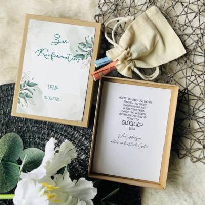 Personalisiertes Konfirmationsgeschenk für Jungen & Mädchen - Geldgeschenk Geschenkbox - Geschenkset zur Konfirmation