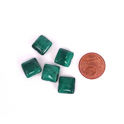 Malachit, quadratische Kissen, 10 mm