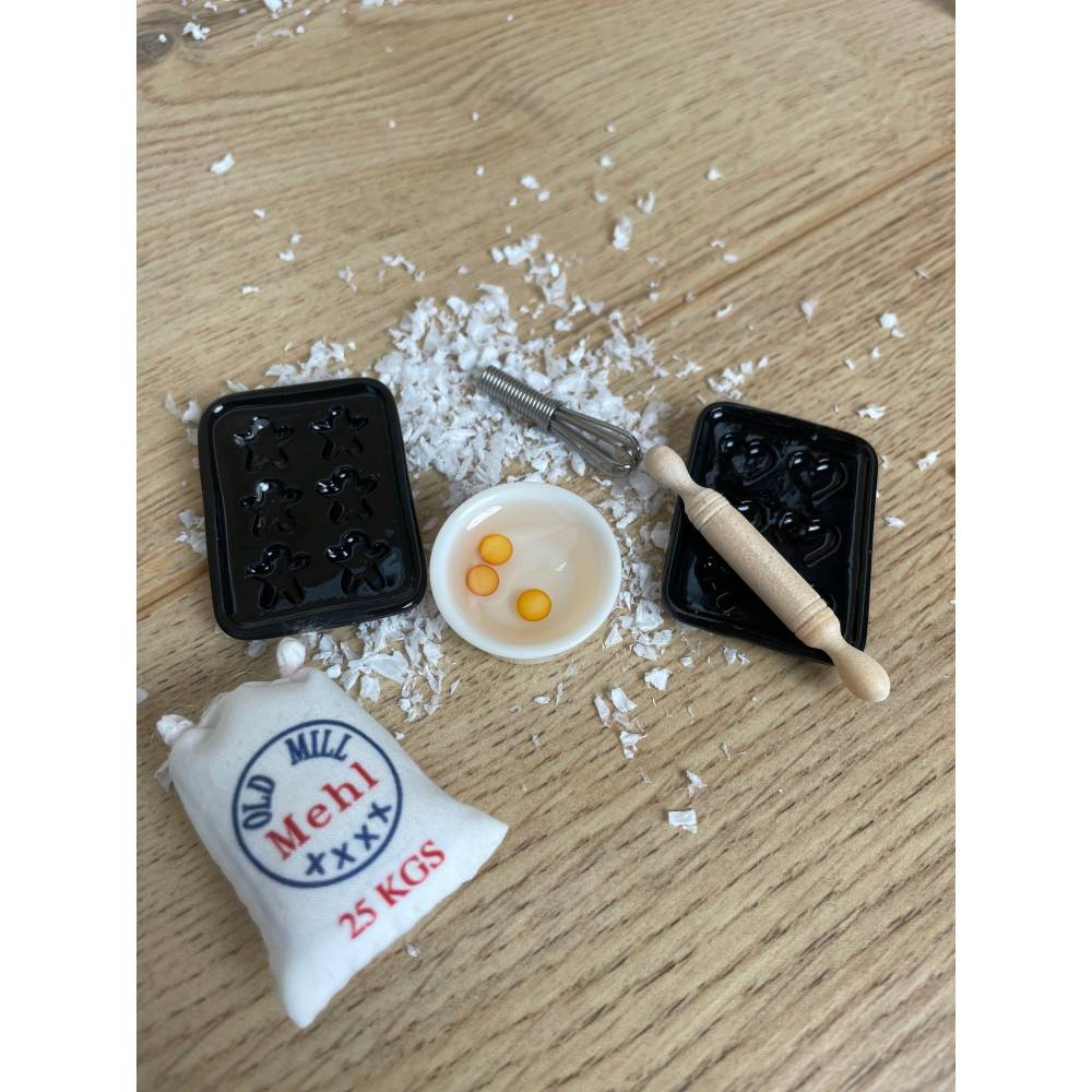 Set De 23 Accesorios Para Gnomo - Miniaturas De Cocina 1:12 - Mesa, Sillas Y Utensilios - Ideal Para Casa De Muñecas - Regalo Navideño