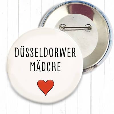 Düsseldorfer Mädche Button 3 Größen nach Wahl