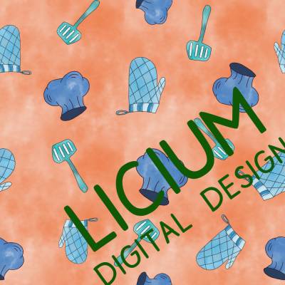 Endlosmuster für Stoffe - Patterndesign - Nahtlosmuster -digitale Datei -Kochmütze, Wender und Handschuh- Farbe 005  jpg