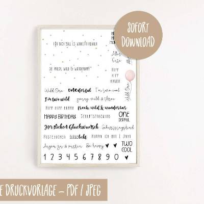 PDF Vorlage für Kerzen I Geburtstag Baby | Mitbringsel I Kerzentattoo Stabkerzen Wasserschiebefolie | Druckvorlage DIY