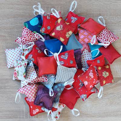 3er Set Bunte Lavendelkissen klein Lavendelsäckchen