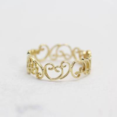 Filigran Ring aus Gold 750, Goldschmiedearbeit,