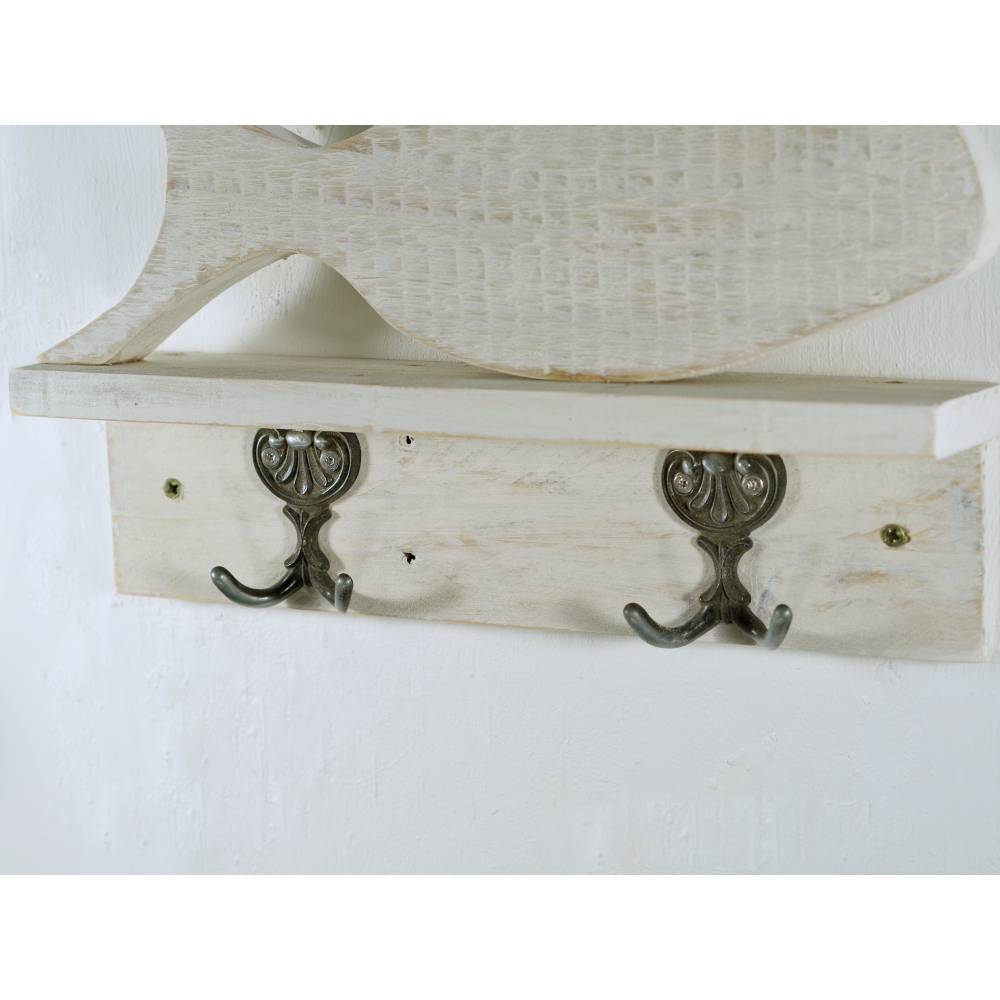Garderobe, Schlüsselleiste, Wohnen, Deko, Fisch aus Holz, Hakenleiste, Schlüsselbrett, Hakenbrett, Dekoration, Altholz, Bild 8