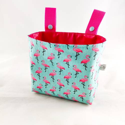 Lenkertasche Flamingos (innen Wachstuch)