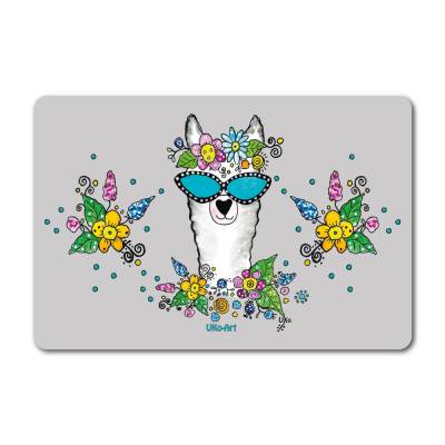 Fußmatte Alpaka Lama – rutschfest & waschbar, 40 x 60 cm – lustiger Fußabtreter von UKo-Art