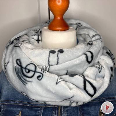 Warmer Loopschal * Musik * Kuschelfleece