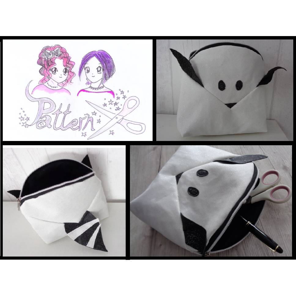 Bärchentasche Schminktasche Minitasche Bär Anleitung & Schnittmuster zum Nähen in PDF zum Download E-Book Bild 1