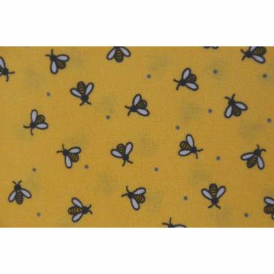 gelber Baumwollstoff mit Bienen All The Buzz 50 x 112 cm Nähen Bienenwachstuch Patchwork