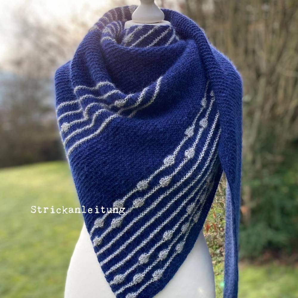 Strickanleitung Lizas Tuch Silver Dots Bild 1