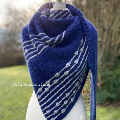 Strickanleitung Lizas Tuch Silver Dots