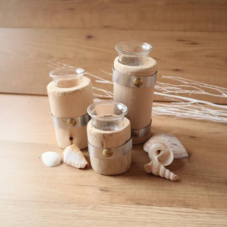 Holz Teelichterhalter 3 Größen