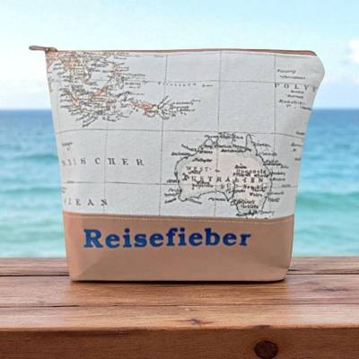 Reiseapotheke, Medizintasche, Notfalltasche Weltkarten Design