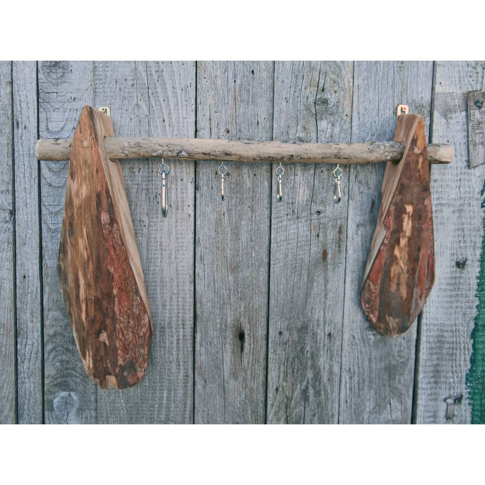 Handtuchhalter, einzigartige Garderobe, Unikat, Besonderheit,  Upcycling, Einzigartige Hakenleiste aus Treibholz, Buchen Bild 10