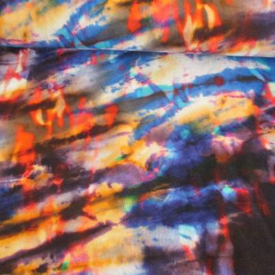 Jersey Baumwolle Susan abstrakt blau Oeko-Tex Standard 100(1m/18,-€)