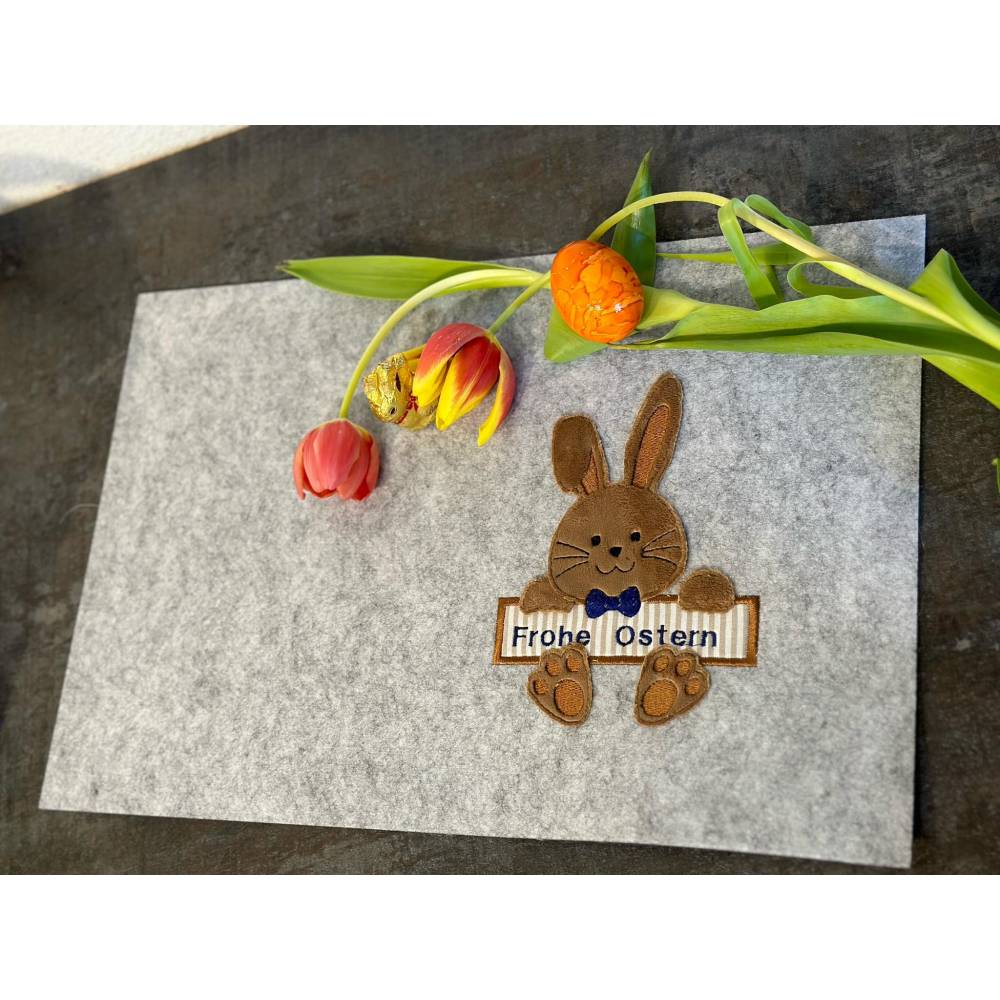 Stickdateien Hasenbotschaft Junge 13x18 Bild 2
