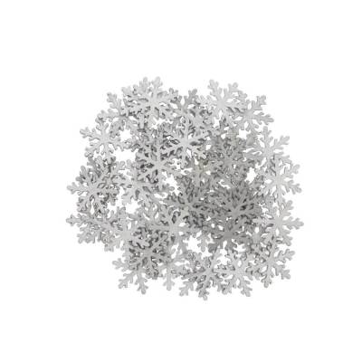 Deko-Streu Schneeflocke Holz 48 Stück 20x23 mm