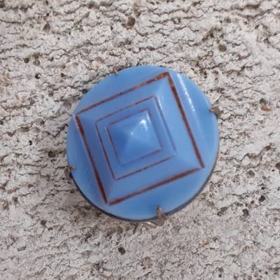 GLAS Schmuck Brosche Upcycling Vintage Knopf Ohrringen Ohrhänger Ohrstecker Creolen Designerschmuck, Sommer Trend Unikat