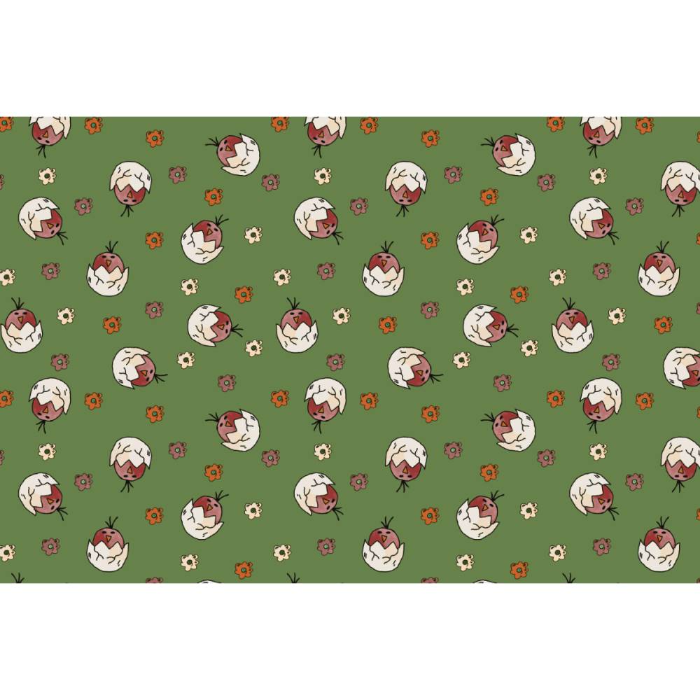 Endlosmuster für Stoffe - Patterndesign - Nahtlosmuster -digitale Datei -Küken aus dem Ei- Farbe  007  png Bild 2