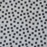 Baumwollstoff Webware schwarz-weiß Kästchen Quadrate 50 cm x 145 cm